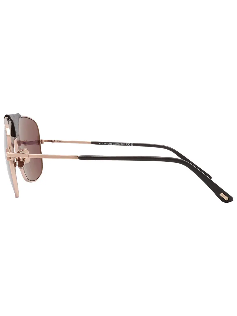 Мужские солнцезащитные очки Tom Ford Tex Smoke Navigator FT1096 28A 62 — изображение 4 из 4, розовый золотистый