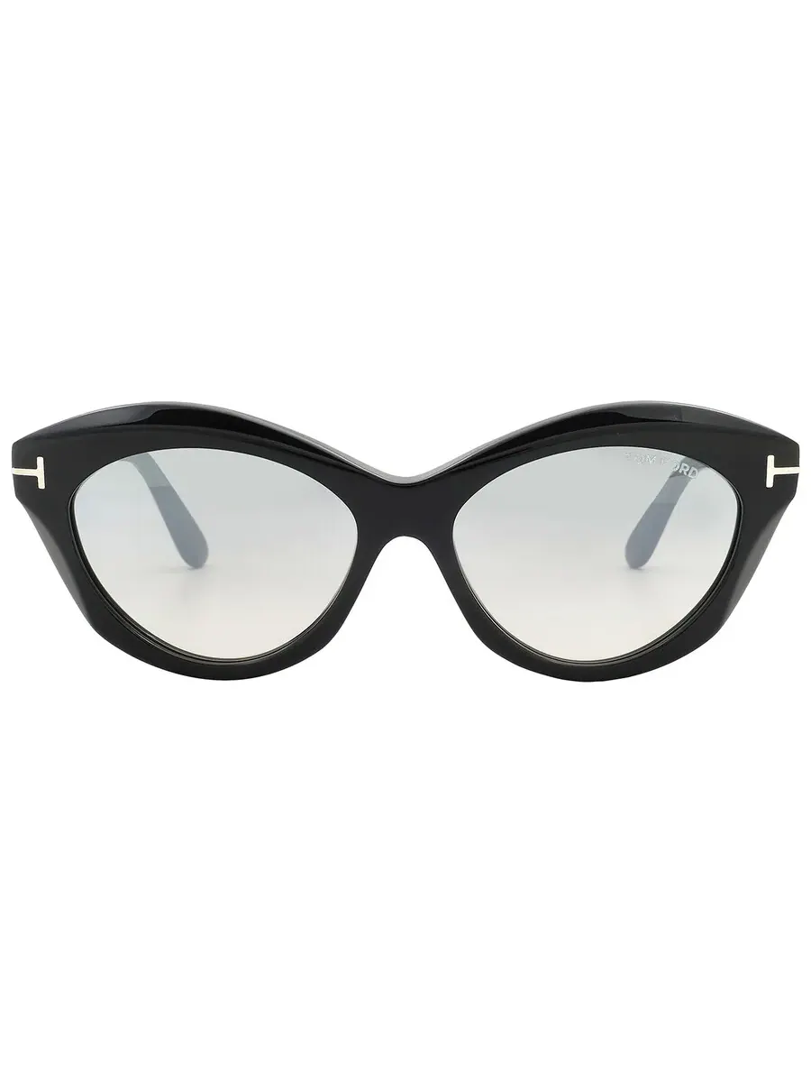 Женские солнцезащитные очки Tom Ford Toni Smok Mirror Cat Eye FT1111 01C 55 — изображение 1 из 5, черный