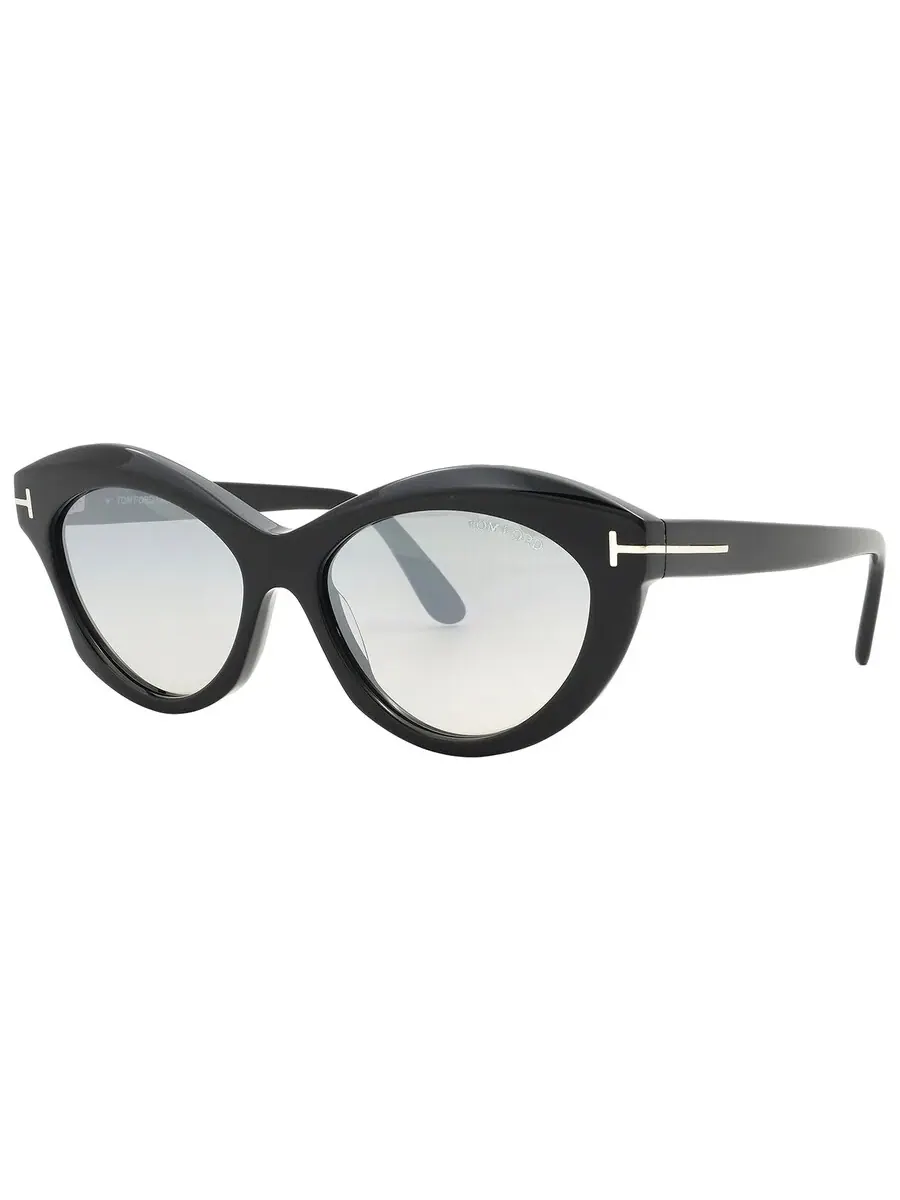 Женские солнцезащитные очки Tom Ford Toni Smok Mirror Cat Eye FT1111 01C 55 — изображение 3 из 5, черный