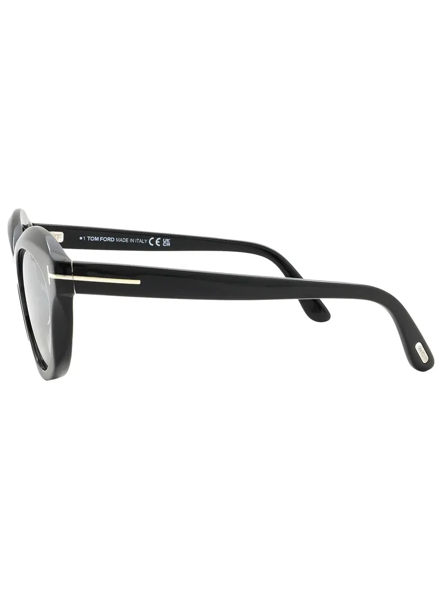 Женские солнцезащитные очки Tom Ford Toni Smok Mirror Cat Eye FT1111 01C 55 — изображение 4 из 5, черный