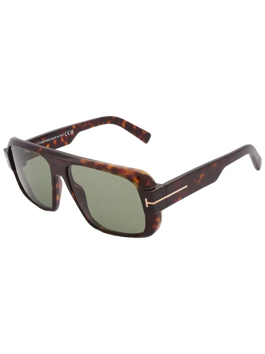 Мужские солнцезащитные очки Tom Ford Turner Green Navigator FT1101 52N 58 — изображение 3 из 4, коричневый