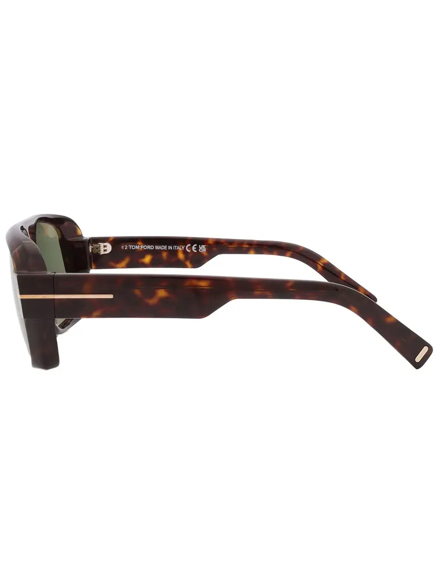 Мужские солнцезащитные очки Tom Ford Turner Green Navigator FT1101 52N 58 — изображение 4 из 4, коричневый
