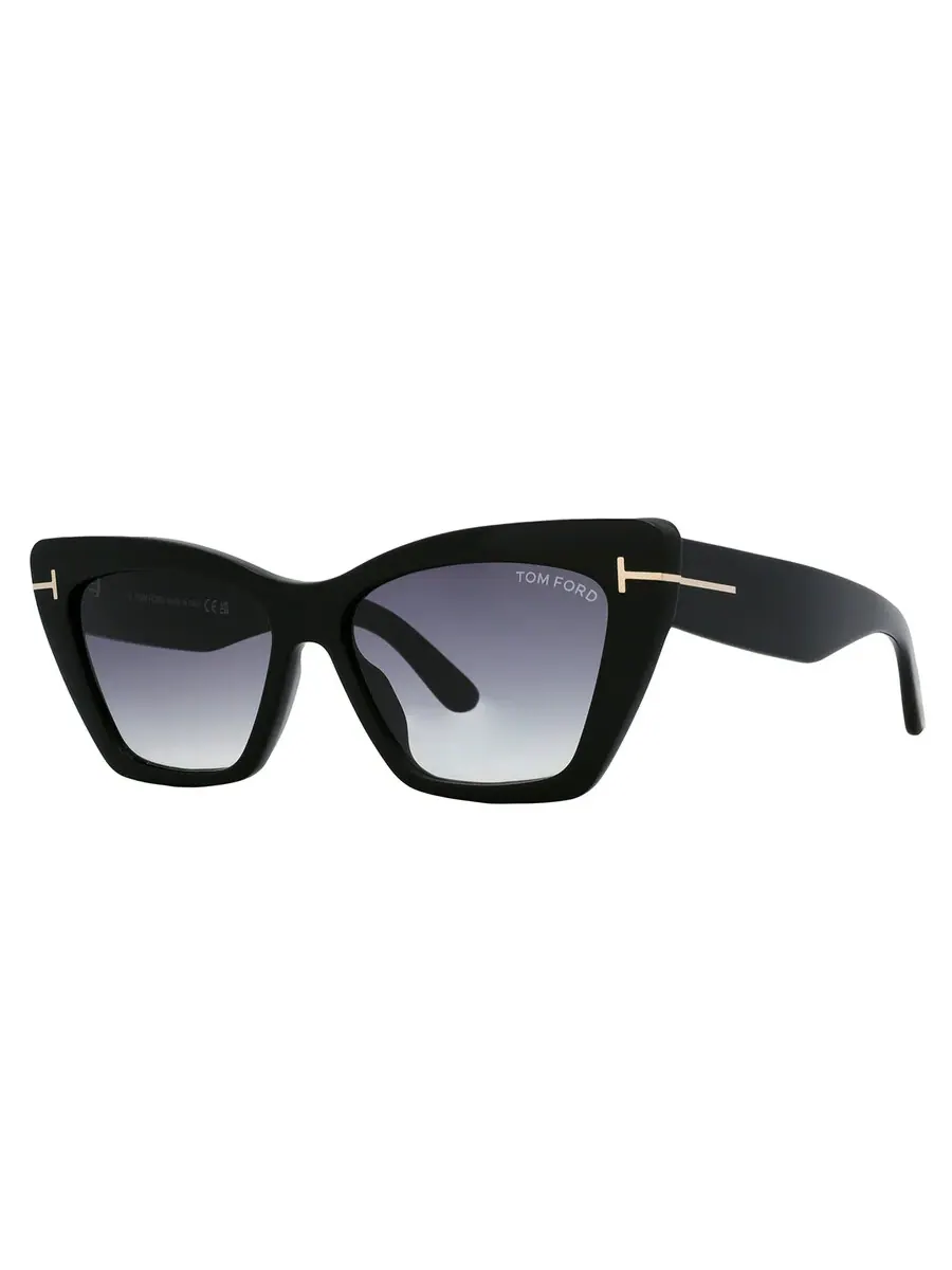 Женские солнцезащитные очки Tom Ford Wyatt Grey Gradient Cat Eye FT0871 01B 56 — изображение 3 из 5, мульти