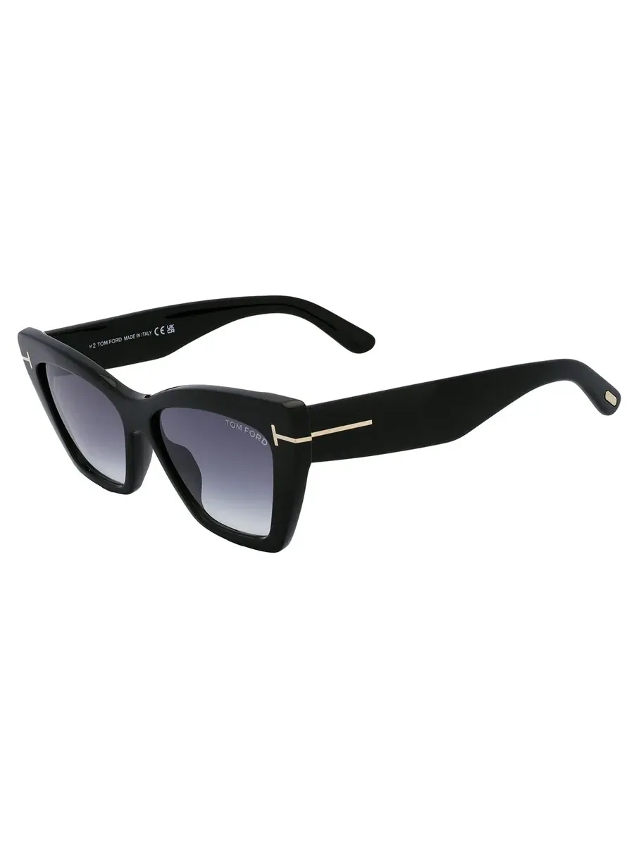Женские солнцезащитные очки Tom Ford Wyatt Grey Gradient Cat Eye FT0871 01B 56 — изображение 4 из 5, мульти