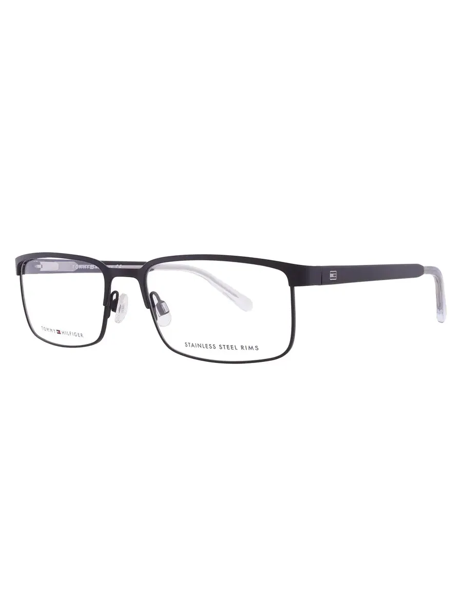 Мужские прямоугольные очки Tommy Hilfiger Demo TH 1235 0FSW 55 — изображение 2 из 5, черный