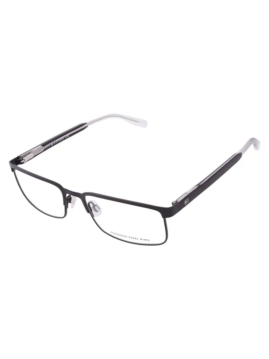 Мужские прямоугольные очки Tommy Hilfiger Demo TH 1235 0FSW 55 — изображение 3 из 5, черный