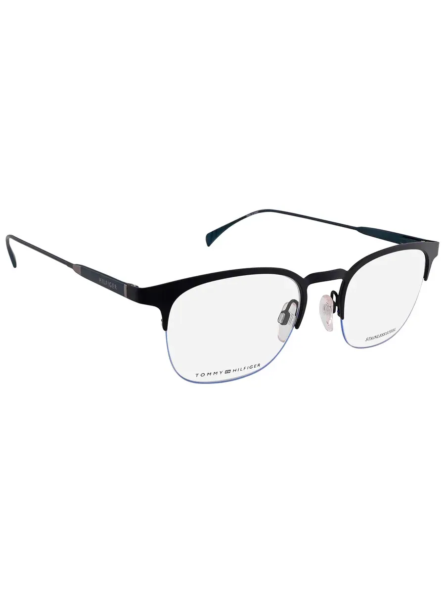 Мужские прямоугольные очки Tommy Hilfiger Demo TH 1385 0QFY 50 — изображение 3 из 5, синий