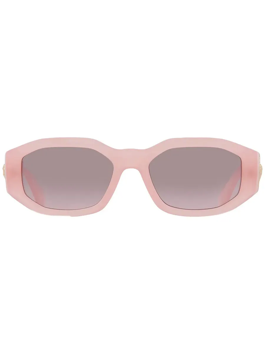 Солнцезащитные очки унисекс Versace Pink Gradient Grey Flash Geometric VE4361 539258 53 — изображение 1 из 5, золотистый