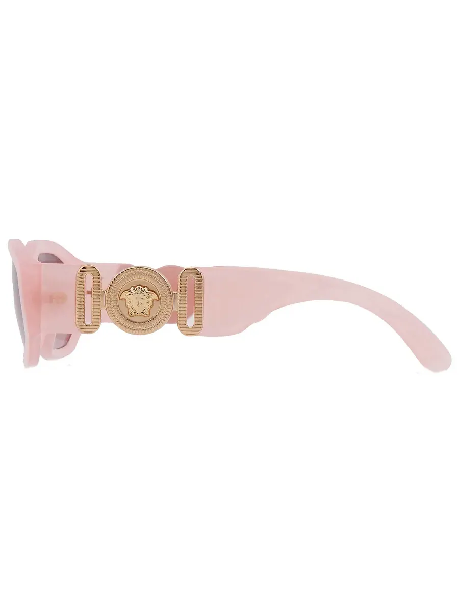 Солнцезащитные очки унисекс Versace Pink Gradient Grey Flash Geometric VE4361 539258 53 — изображение 4 из 5, золотистый