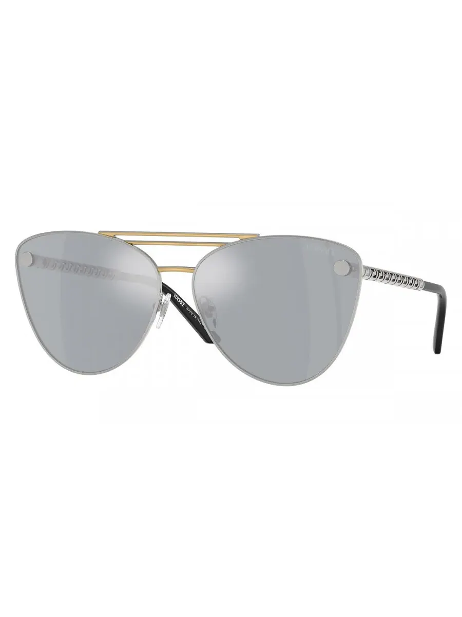 Солнцезащитные очки женские Versace Blue Mirror Silver Cat Eye VE2267 15141U 64 — изображение 1 из 1, серебристый/золотистый