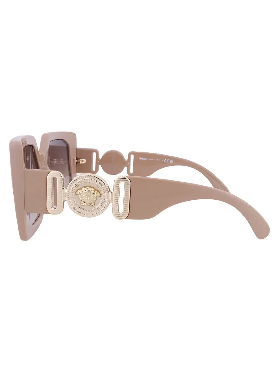 Солнцезащитные женские очки Versace VE4478U 549961 55, коричневый градиент, серое зеркало — изображение 4 из 5, бежевый