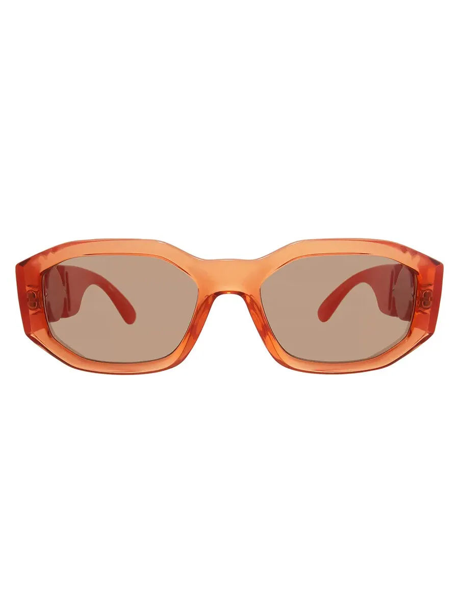 Мужские солнцезащитные очки Versace Light Brown Geometric VE4361 552763 53 — изображение 1 из 5, прозрачный