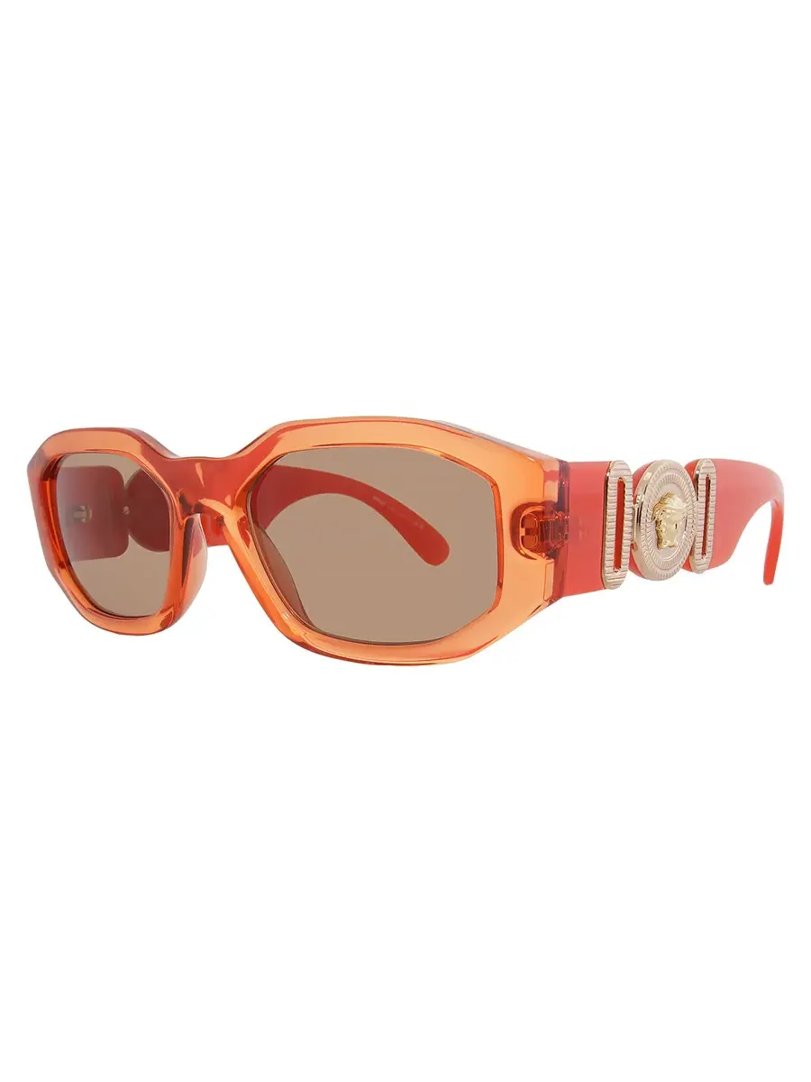 Мужские солнцезащитные очки Versace Light Brown Geometric VE4361 552763 53 — изображение 2 из 5, прозрачный