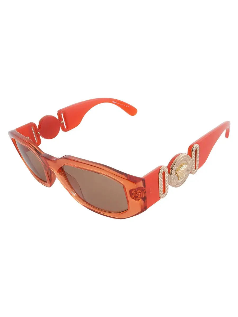 Мужские солнцезащитные очки Versace Light Brown Geometric VE4361 552763 53 — изображение 3 из 5, прозрачный