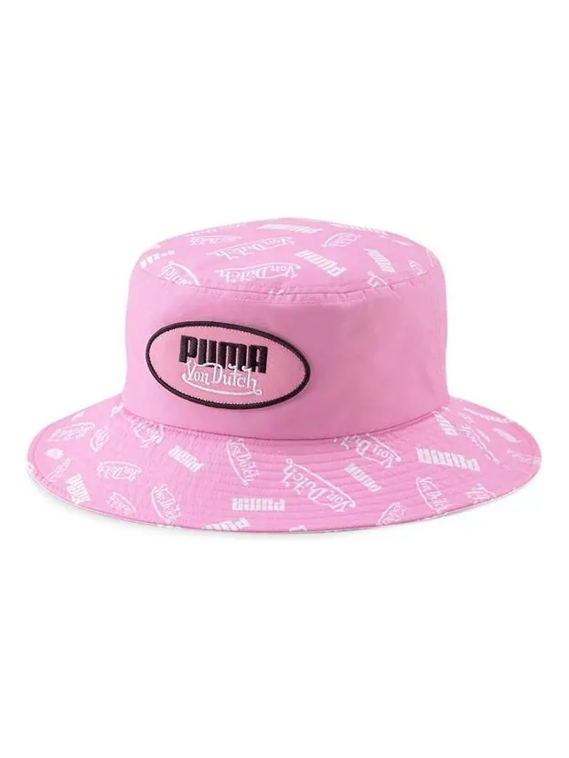 Бейсболка (WMNS) PUMA x Von Dutch Bucket Hat 'Pink Black' — изображение 1 из 1, розовый