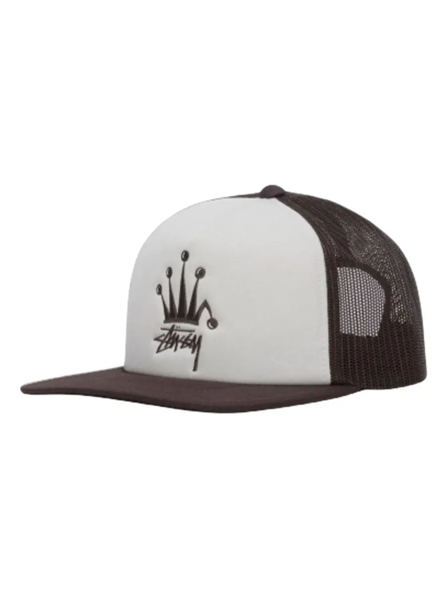 Бейсболка Stussy Crown Stock Trucker Cap 'Brown' — изображение 1 из 2, коричневый