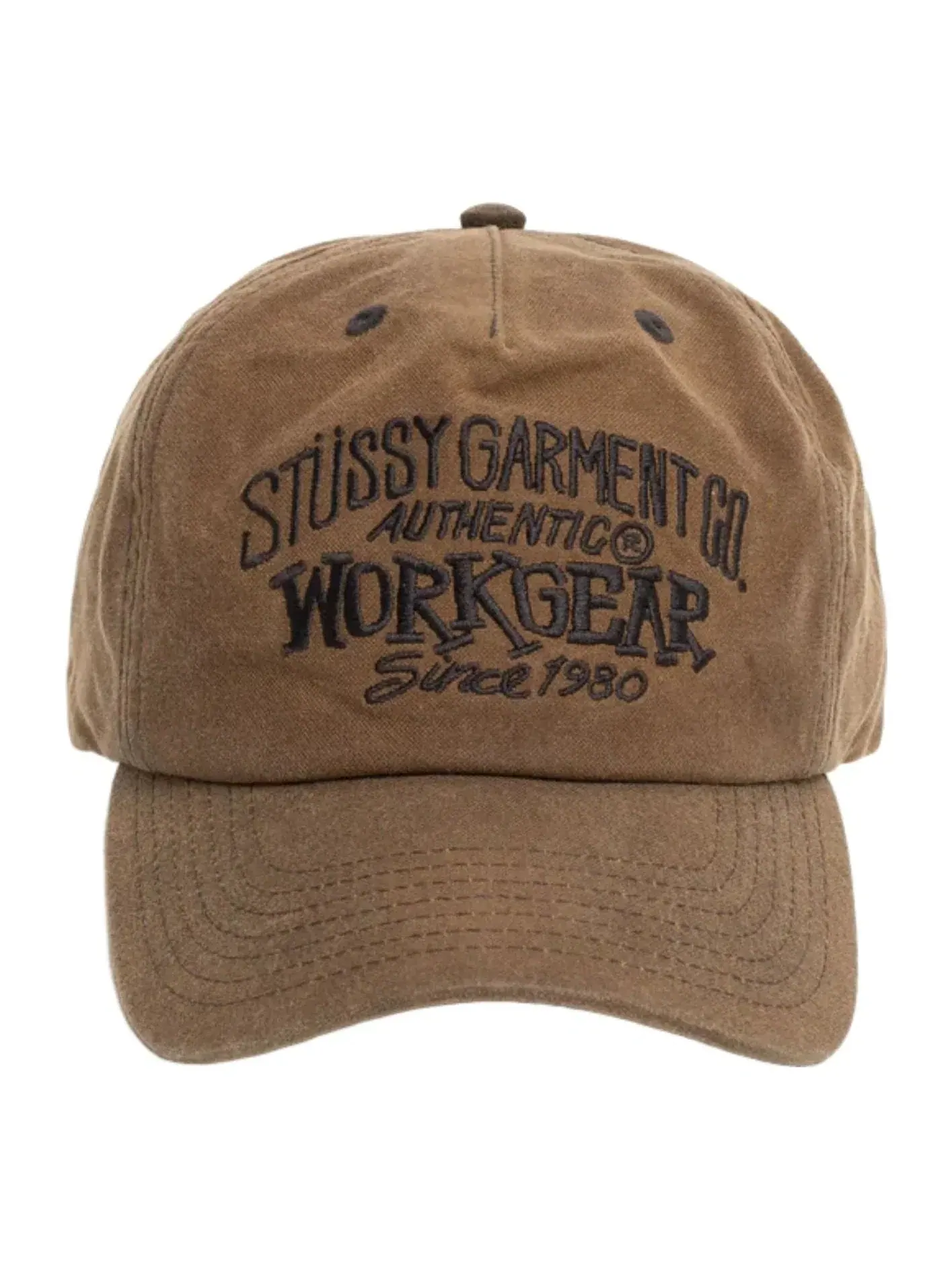 Кепка Stussy Mid-Depth Workgear Waxed Snapback Cap 'Brown' 1311206-BROW — изображение 1 из 3, коричневый