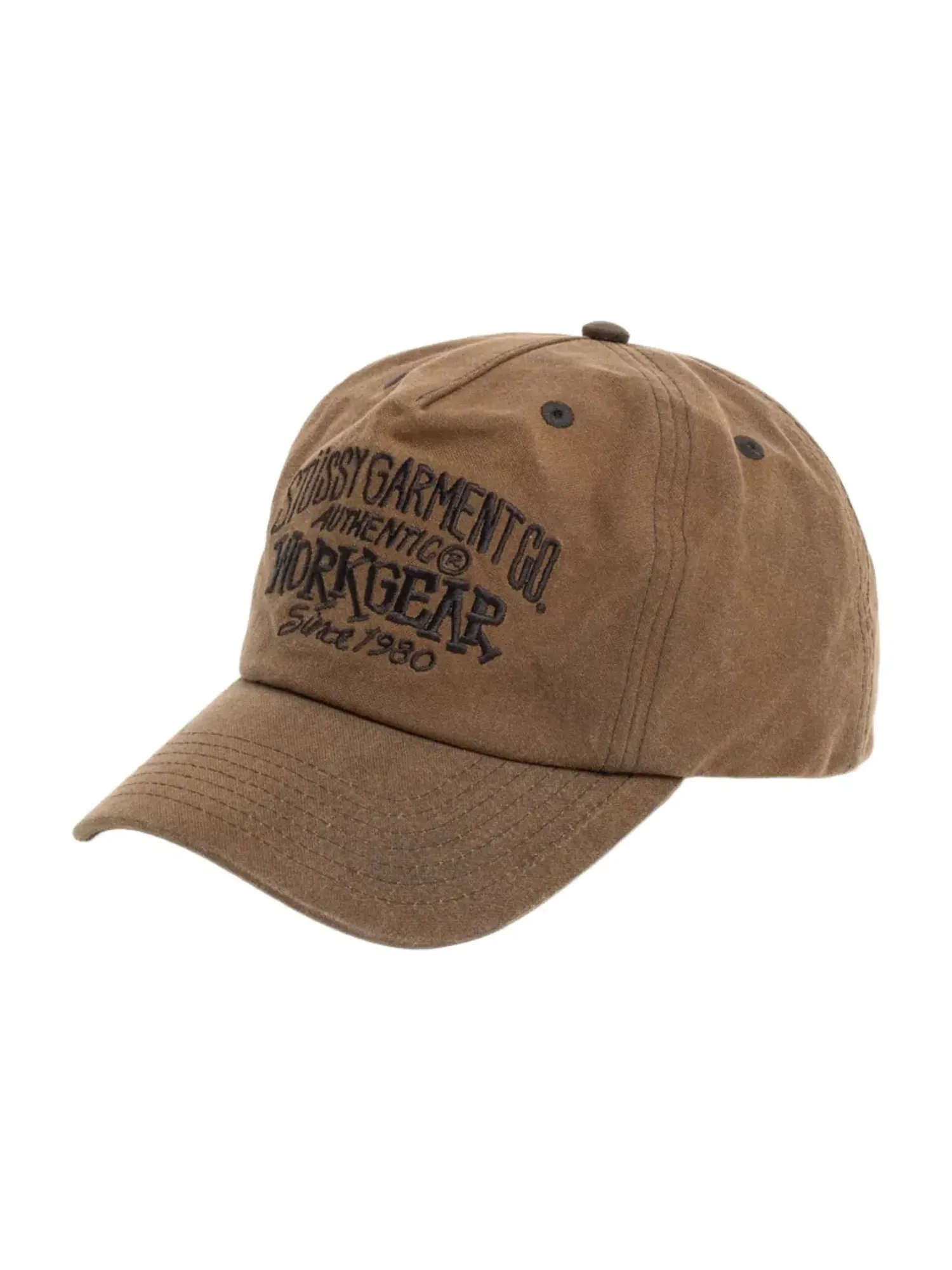 Кепка Stussy Mid-Depth Workgear Waxed Snapback Cap 'Brown' 1311206-BROW — изображение 2 из 3, коричневый