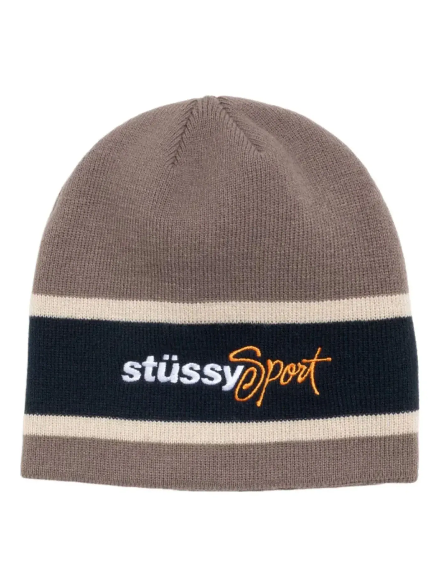 Шапка Stussy Sport Stripe Skullcap 'Sand' 1321253-SAND — изображение 1 из 2, коричневый