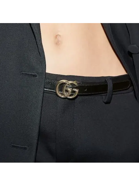 (WMNS) Ремень Gucci 26 GG Marmont — изображение 4 из 5, черный