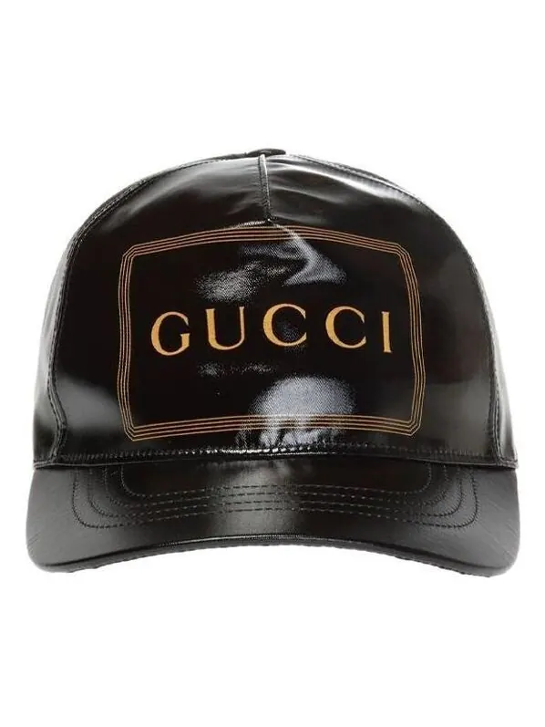 Бейсболка baseball hat with frame print 'black' Gucci — изображение 1 из 2, черный