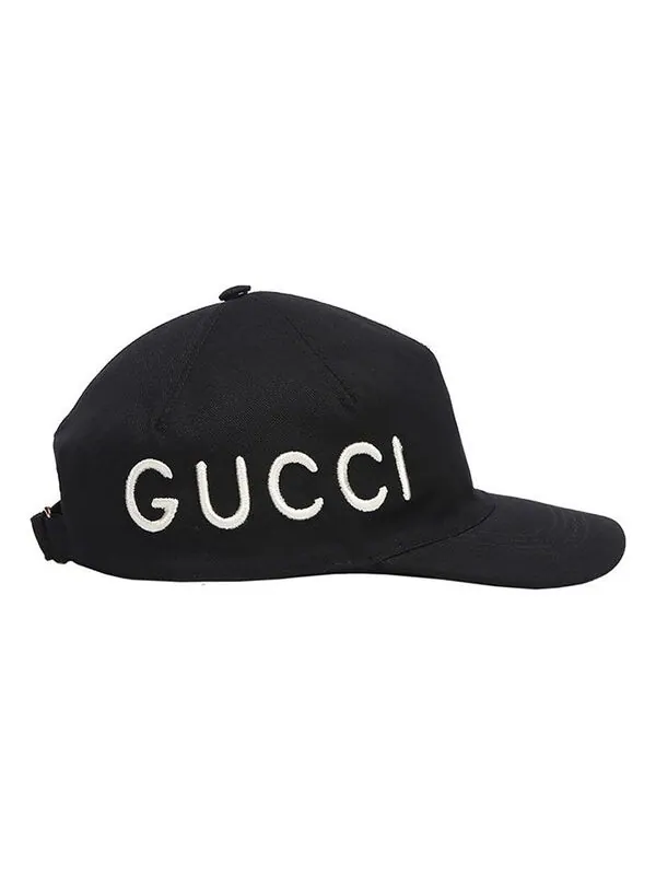Бейсболка love logo embroidered hat 'black' Gucci — изображение 1 из 4, черный