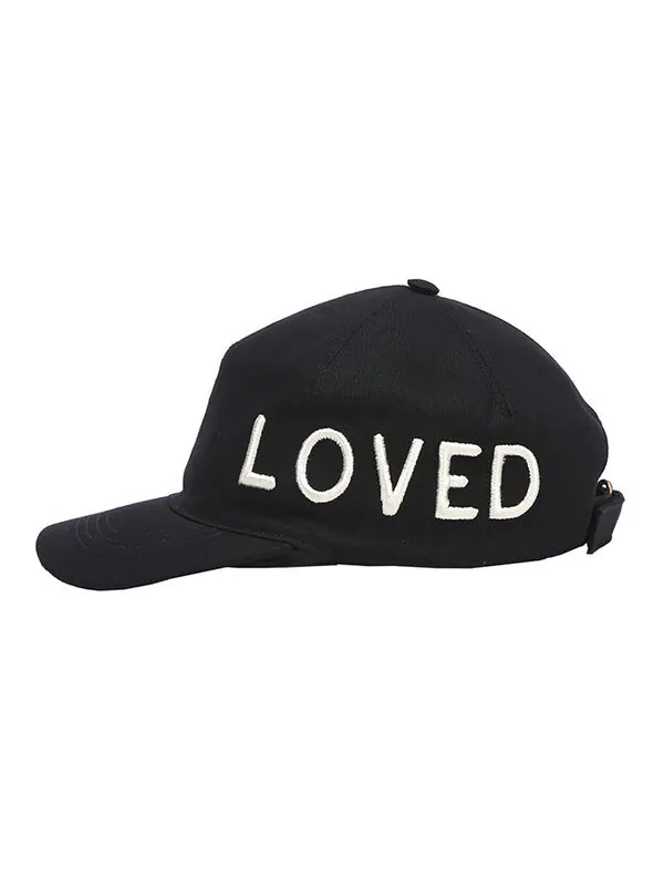Бейсболка love logo embroidered hat 'black' Gucci — изображение 2 из 4, черный