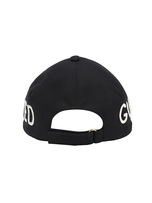 Бейсболка love logo embroidered hat 'black' Gucci — изображение 4 из 4, черный