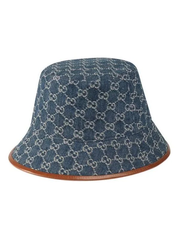 Бейсболка gg canvas bucket hat 'sapphire brown' Gucci — изображение 1 из 3, синий