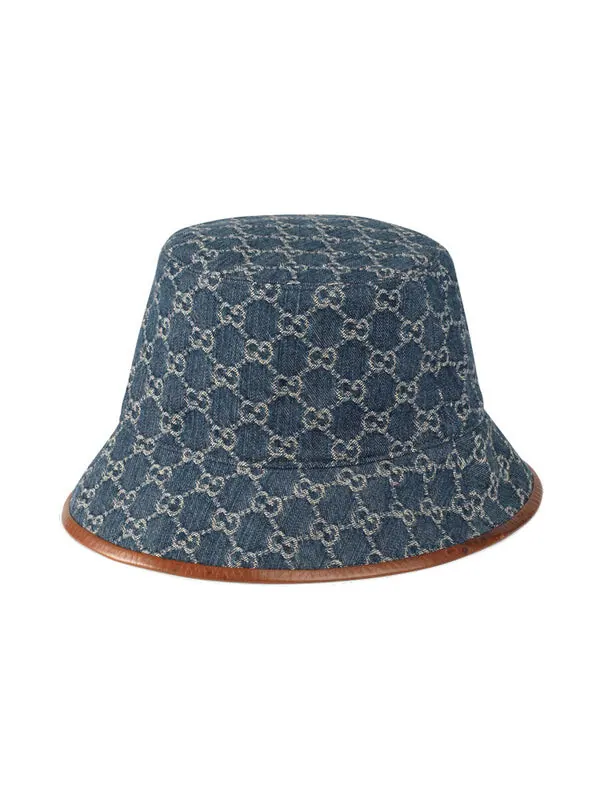 Бейсболка gg canvas bucket hat 'sapphire brown' Gucci — изображение 3 из 3, синий