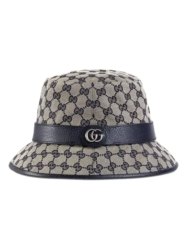 Бейсболка gg canvas bucket hat 'beige blue' Gucci — изображение 1 из 2, бежевый/синий