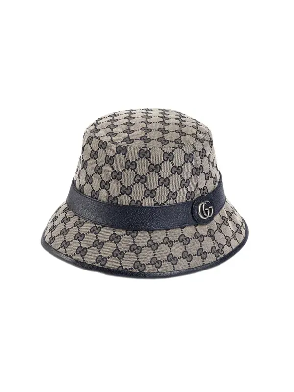 Бейсболка gg canvas bucket hat 'beige blue' Gucci — изображение 2 из 2, бежевый/синий