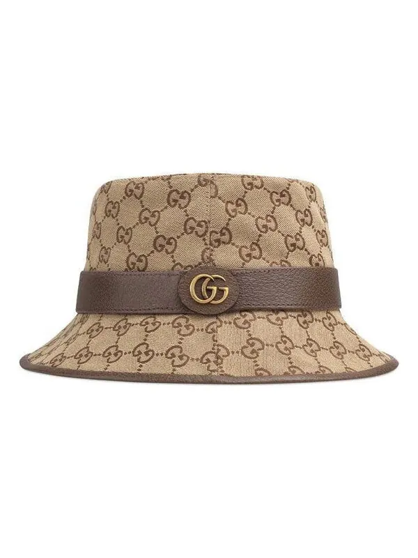 Бейсболка gg canvas bucket hat 'beige brown' Gucci — изображение 1 из 3, бежевый