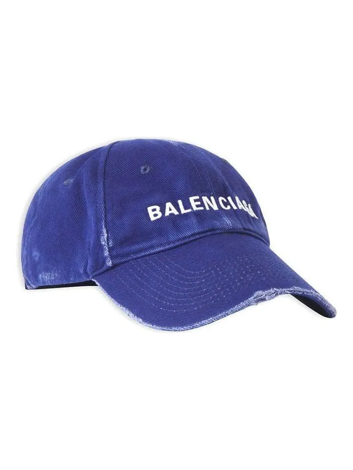 Бейсболка Balenciaga Visor Logo Cap 'Blue White'