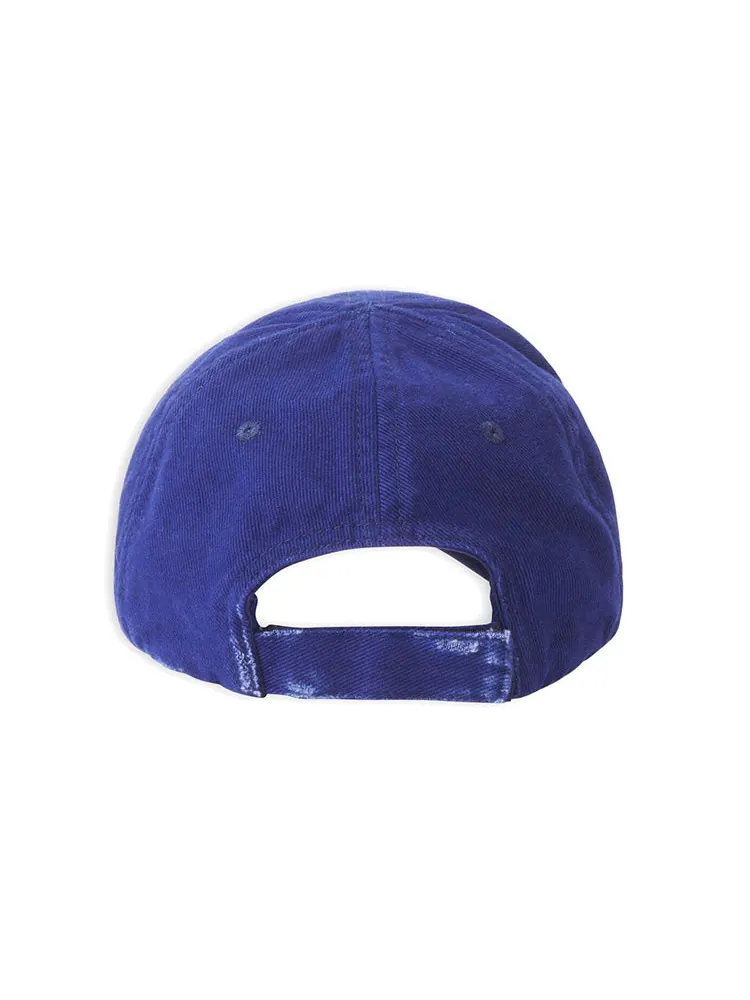 Бейсболка Balenciaga Visor Logo Cap 'Blue White' — изображение 3 из 3, синий