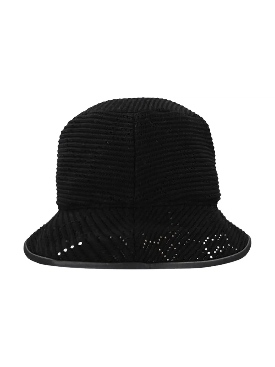 Бейсболка Gucci Cable Knit Bucket Hat 'Black' — изображение 3 из 3, черный