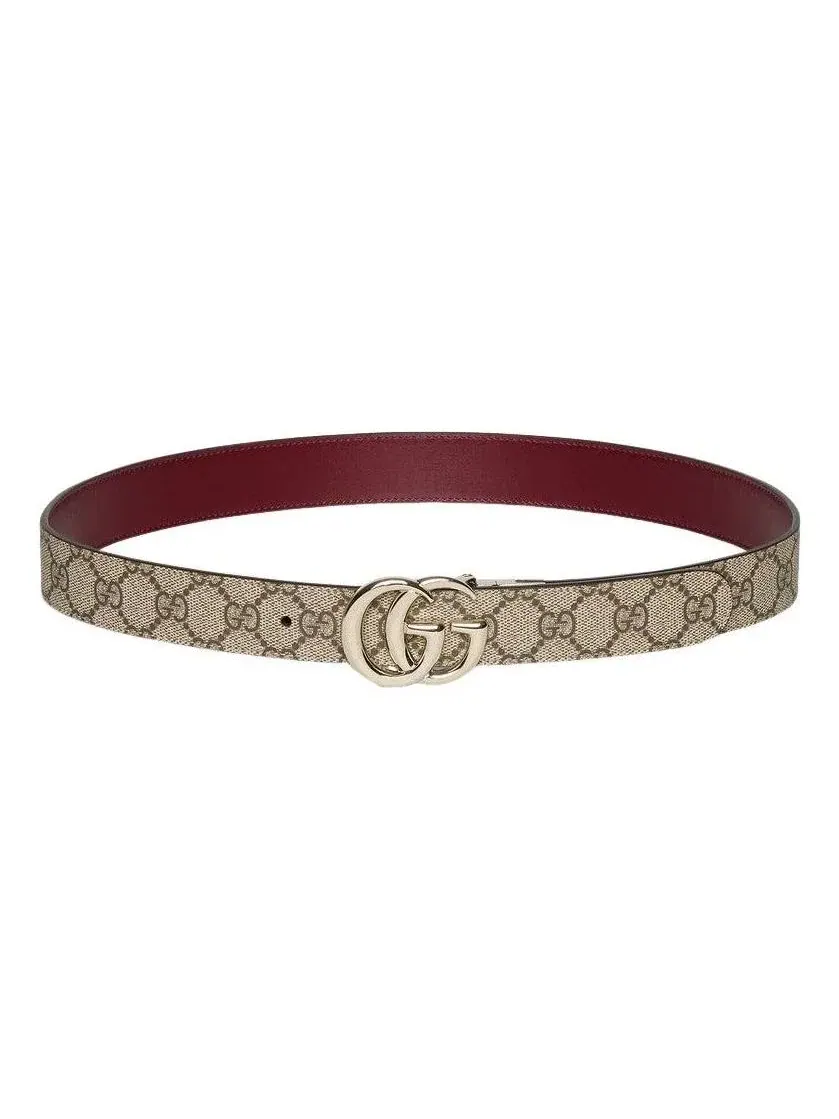 (WMNS) Двусторонний ремень Gucci 25 GG Marmont