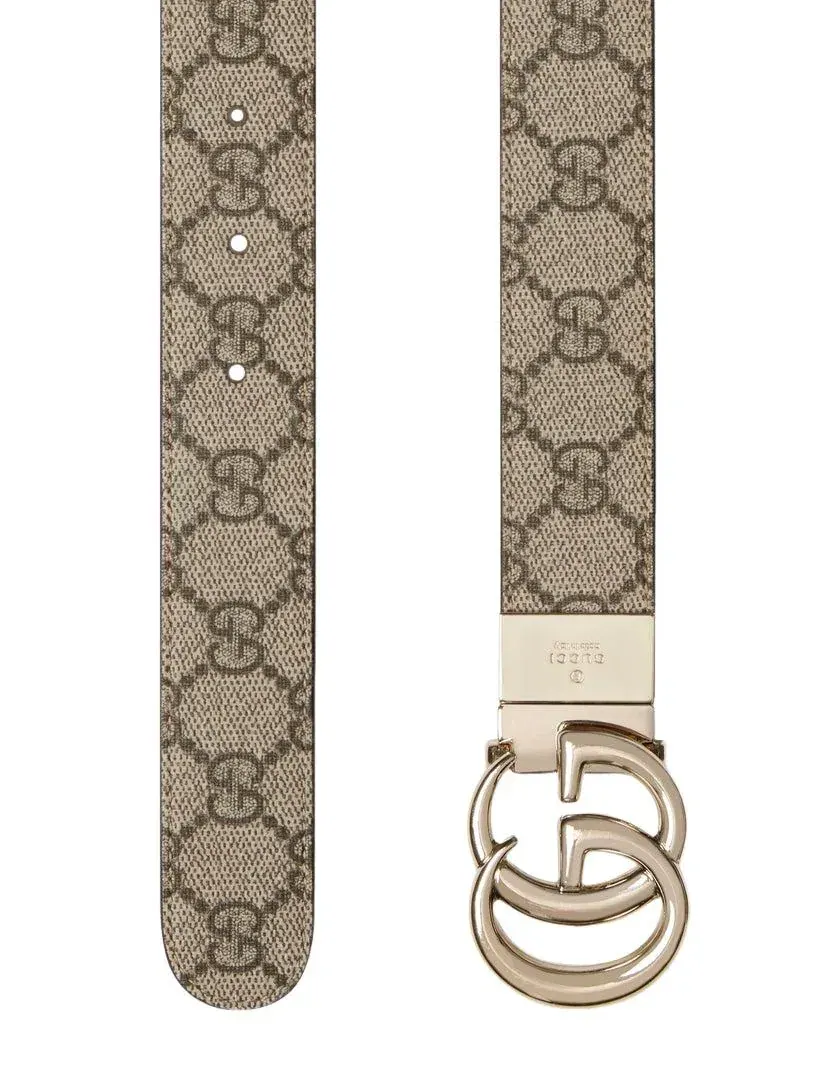 (WMNS) Двусторонний ремень Gucci 25 GG Marmont — изображение 3 из 6, бежевый