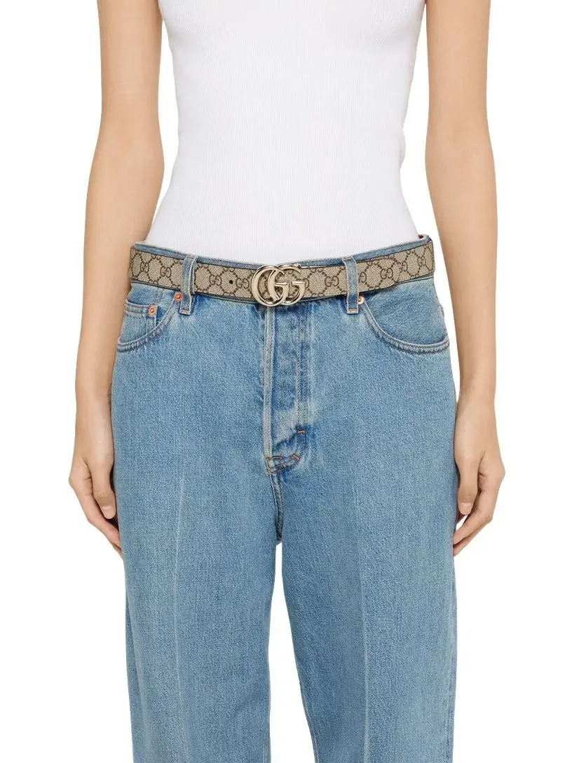 (WMNS) Двусторонний ремень Gucci 25 GG Marmont — изображение 5 из 6, бежевый