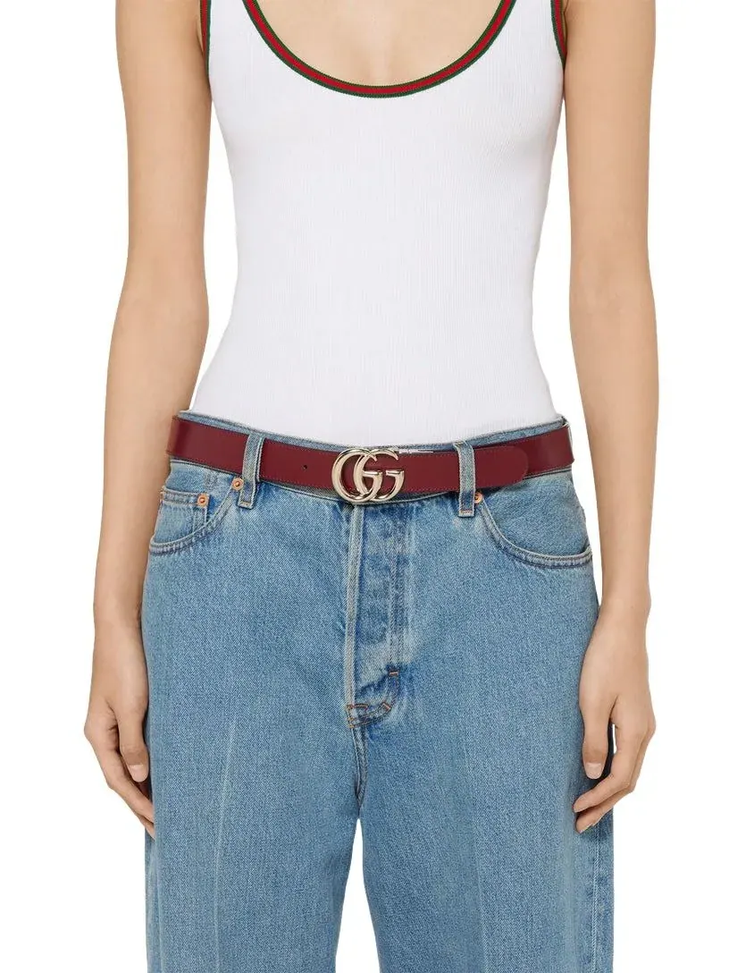 (WMNS) Двусторонний ремень Gucci 25 GG Marmont — изображение 6 из 6, бежевый