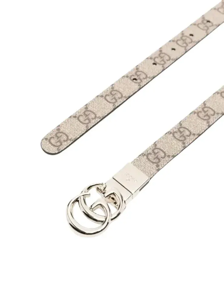 (WMNS) Тонкий двусторонний пояс Gucci 25 GG Marmont — изображение 4 из 4, бежевый