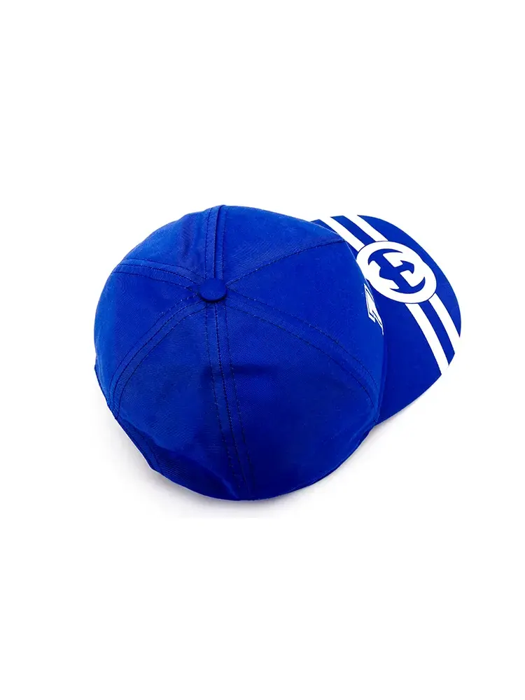 Бейсболка Gucci 100 Baseball Velcro Strap Cap 'Blue' — изображение 5 из 5, синий