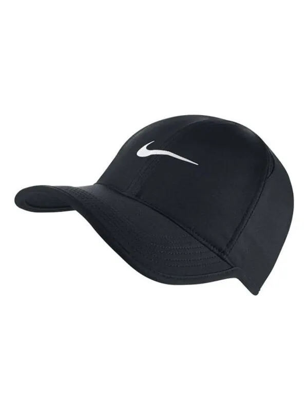 Кепка Nike Featherlight Adjustable Performance Cap 'Black' — изображение 1 из 3, черный/белый
