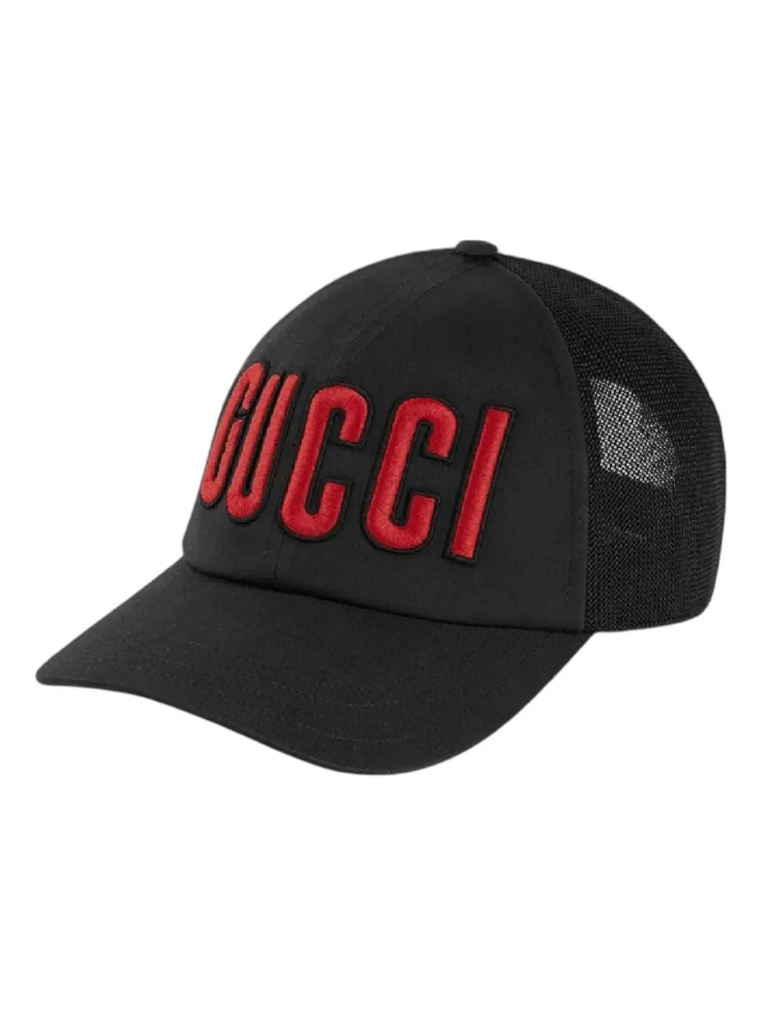 Бейсболка Gucci с вышитым логотипом — изображение 1 из 3, черный/красный