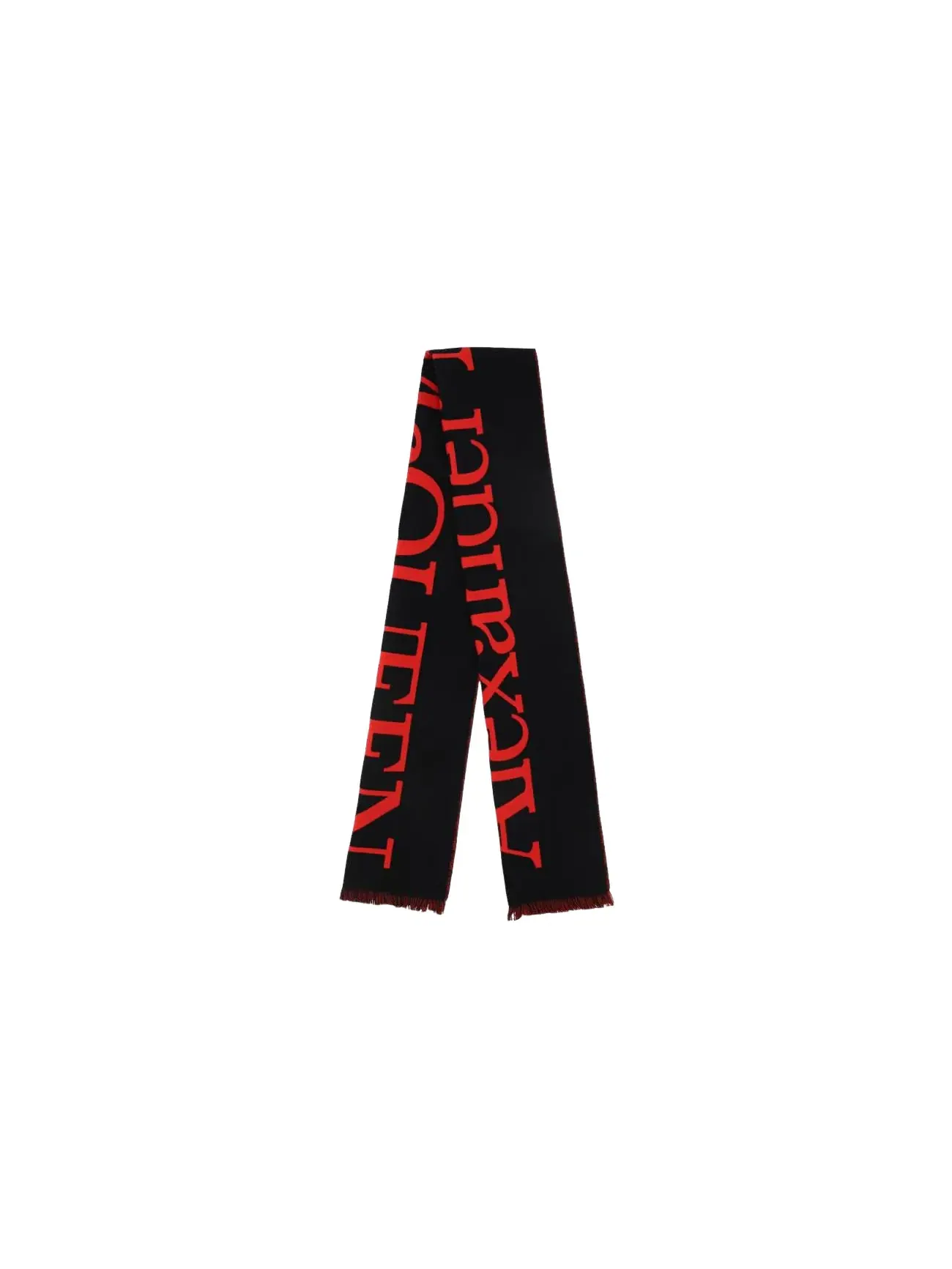 Шарф Alexander McQueen SS24 «Черно-красный» 7090114105Q1074 — изображение 2 из 2, черный