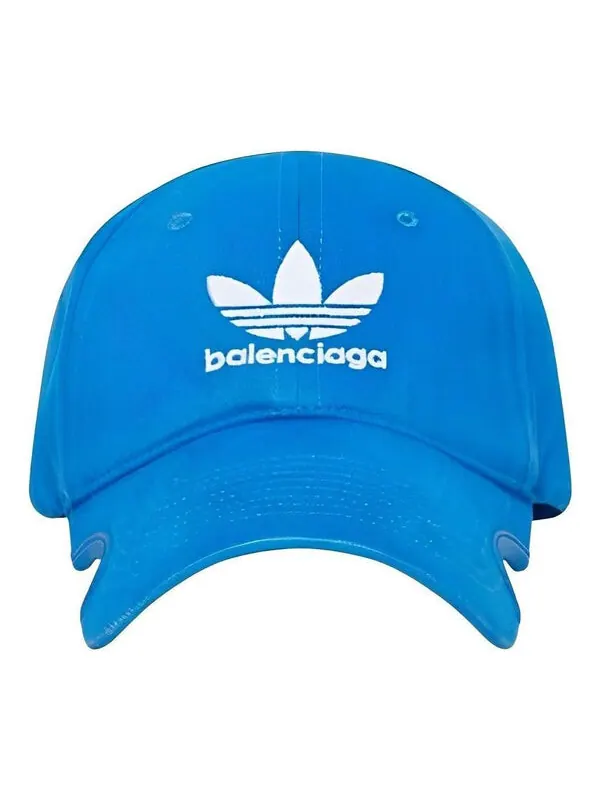 Бейсболка x adidas trefoil logo cap 'blue white' Balenciaga — изображение 1 из 4, синий/белый