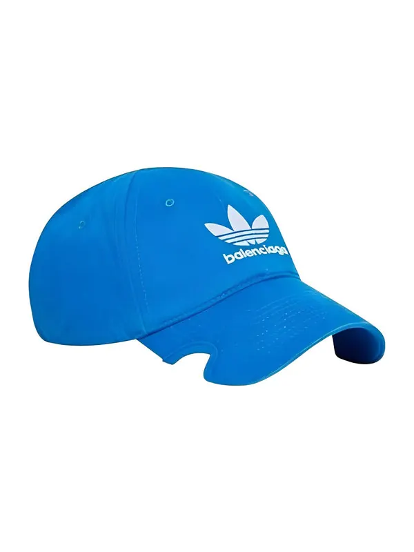 Бейсболка x adidas trefoil logo cap 'blue white' Balenciaga — изображение 2 из 4, синий/белый