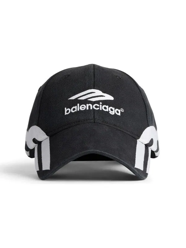 Бейсболка 3b sports icon cap 'black white' Balenciaga — изображение 1 из 4, черный/белый
