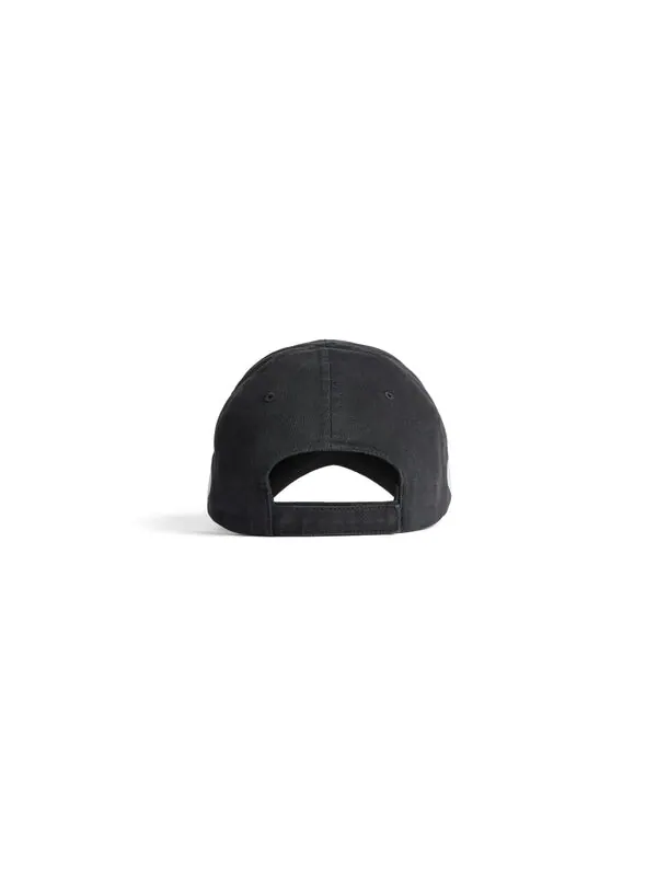 Бейсболка 3b sports icon cap 'black white' Balenciaga — изображение 2 из 4, черный/белый