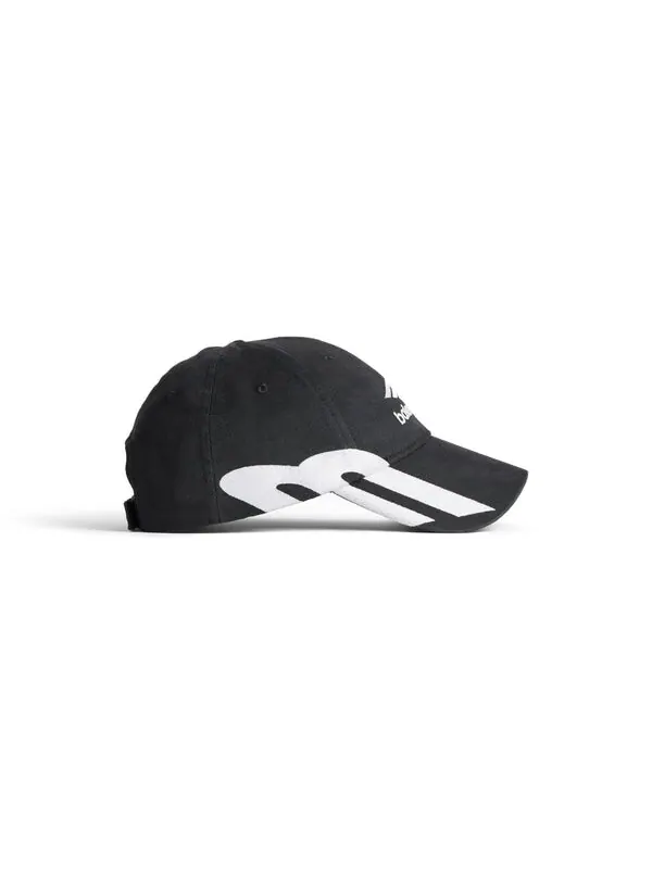 Бейсболка 3b sports icon cap 'black white' Balenciaga — изображение 4 из 4, черный/белый